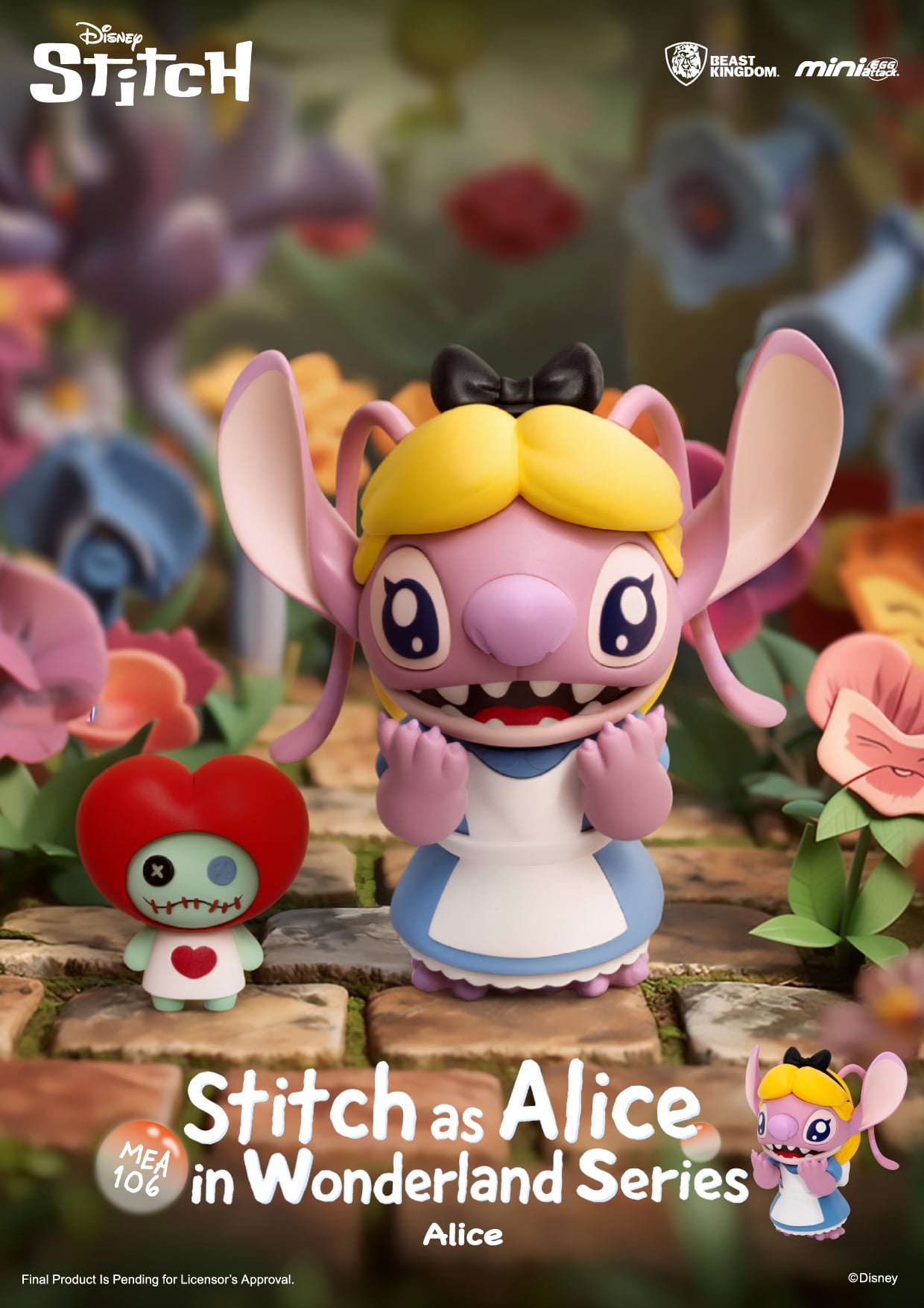 Lilo & Stitch Mini Egg Attack MEA-106 Stitch as Alice in Wonderland Series Box of 6 Random Figures Gallery Image 3