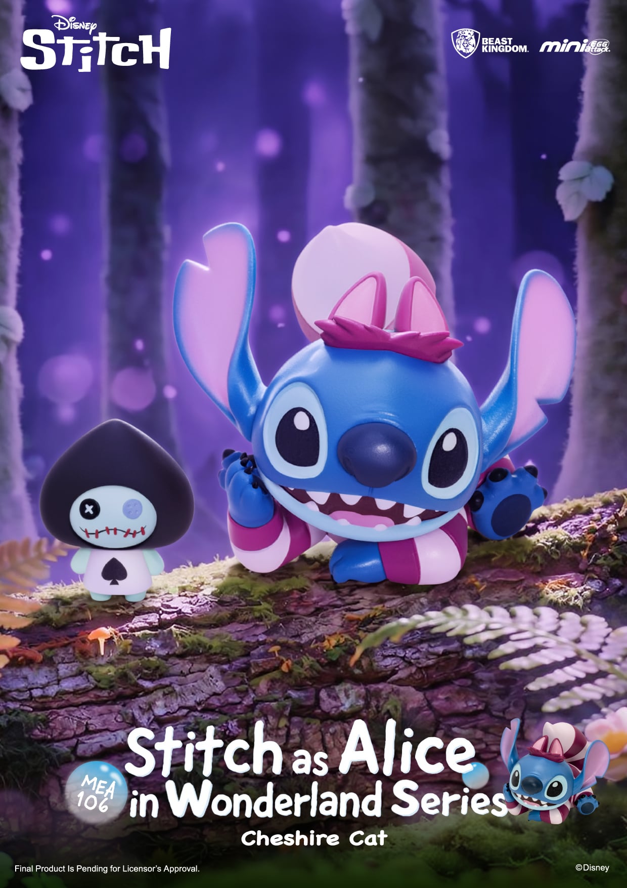 Lilo & Stitch Mini Egg Attack MEA-106 Stitch as Alice in Wonderland Series Box of 6 Random Figures Gallery Image 7