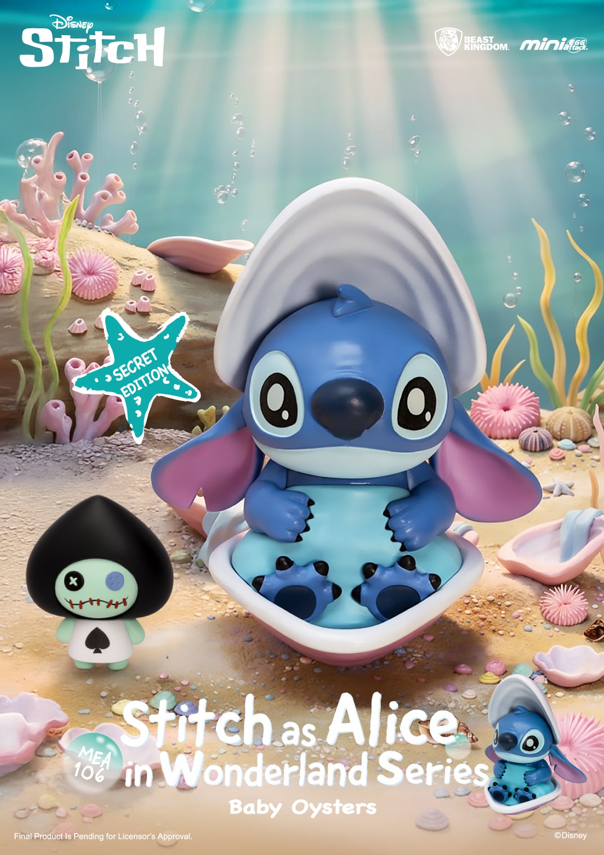 Lilo & Stitch Mini Egg Attack MEA-106 Stitch as Alice in Wonderland Series Box of 6 Random Figures Gallery Image 9