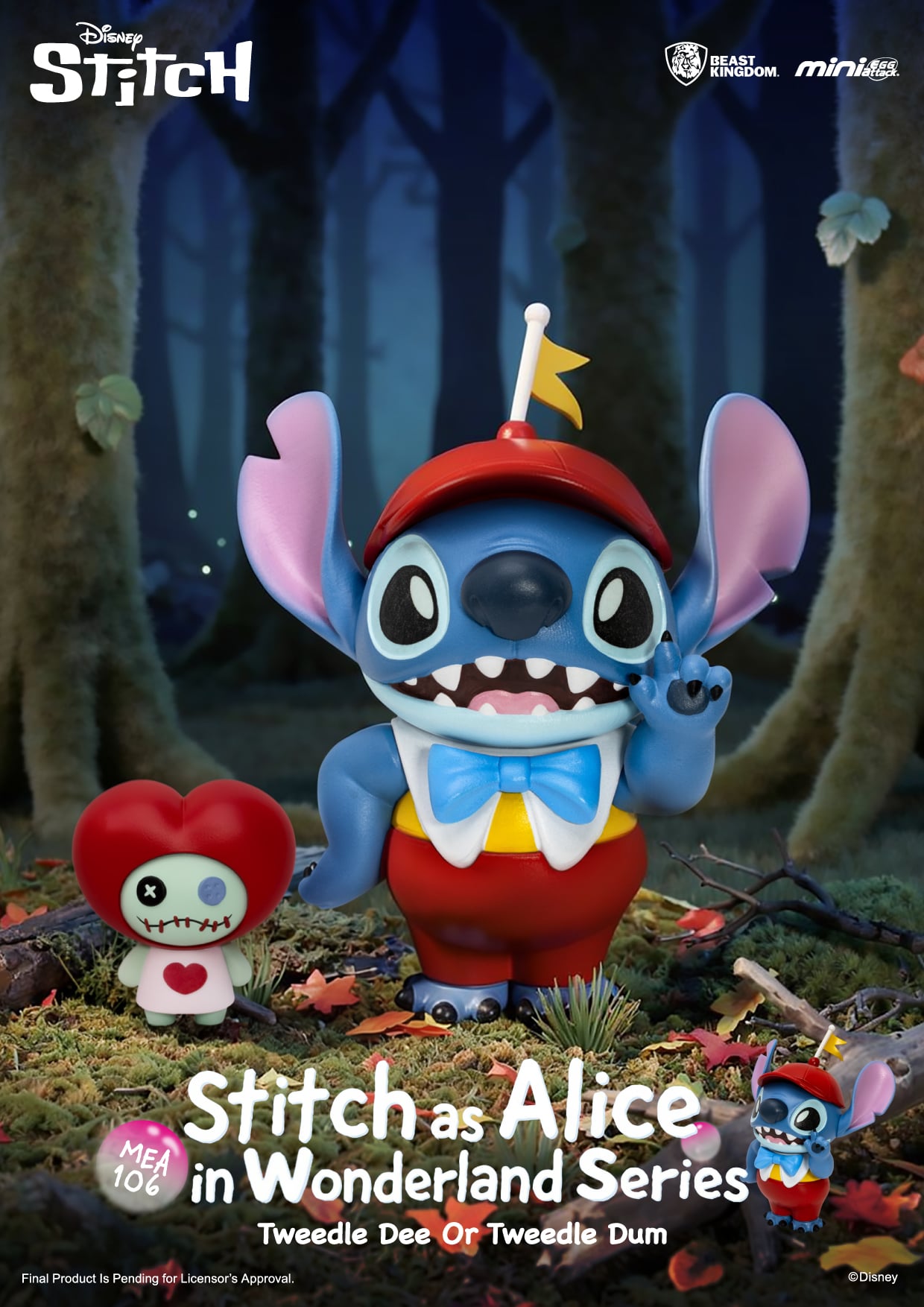 Lilo & Stitch Mini Egg Attack MEA-106 Stitch as Alice in Wonderland Series Box of 6 Random Figures Gallery Image 6