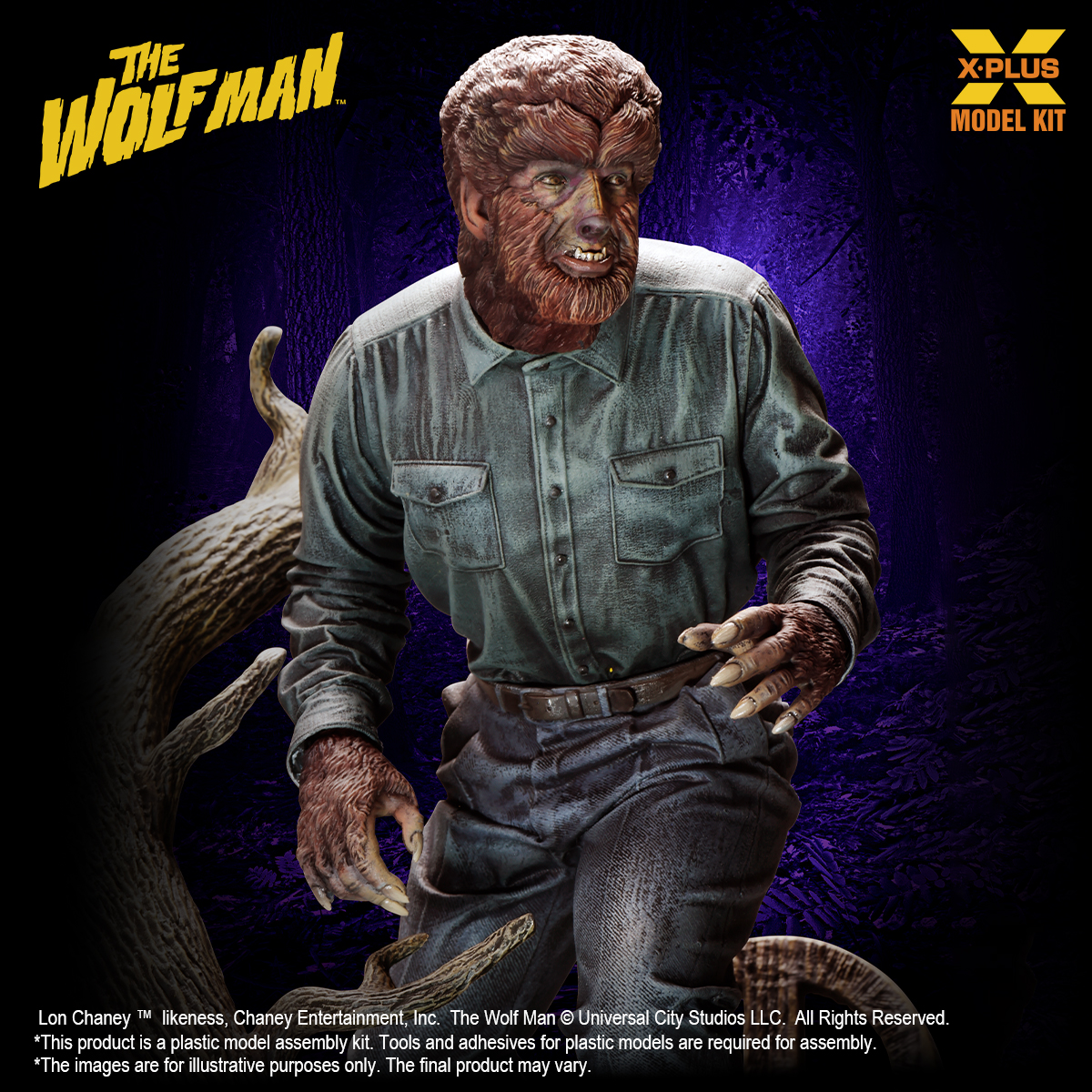 狼男　The Wolf Man フィギュア Lon Chaney, Jr. The Wolf Man Lon Chaney Jr. as The Wolf Man 1/8 Scale Model Kit