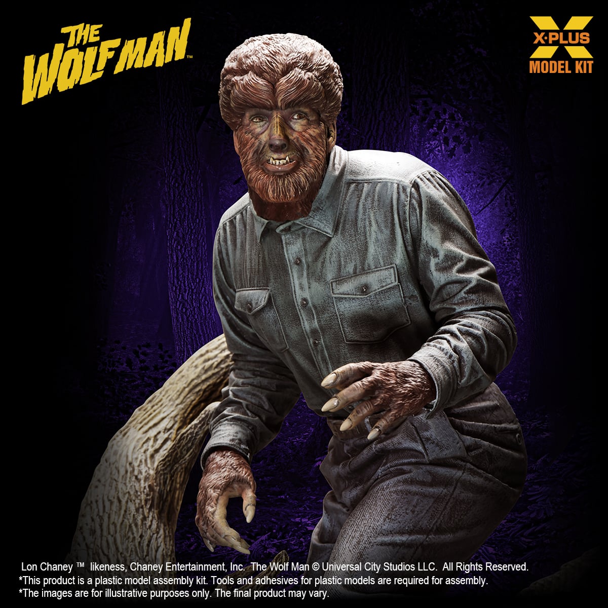 The Wolf Man Lon Chaney Jr. as The Wolf Man 1/8 Scale Model Kit