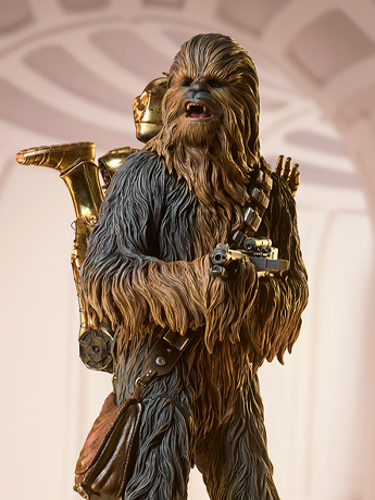 Image of Star Wars Premium Format Chewbacca and C-3PO Statue