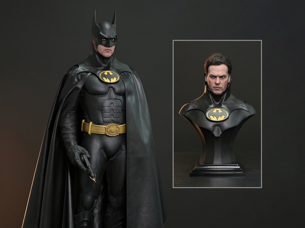 Batman Returns Hyperreal Batman 1/3 Scale Limited Edition Statue and Bust Set Gallery Image 1