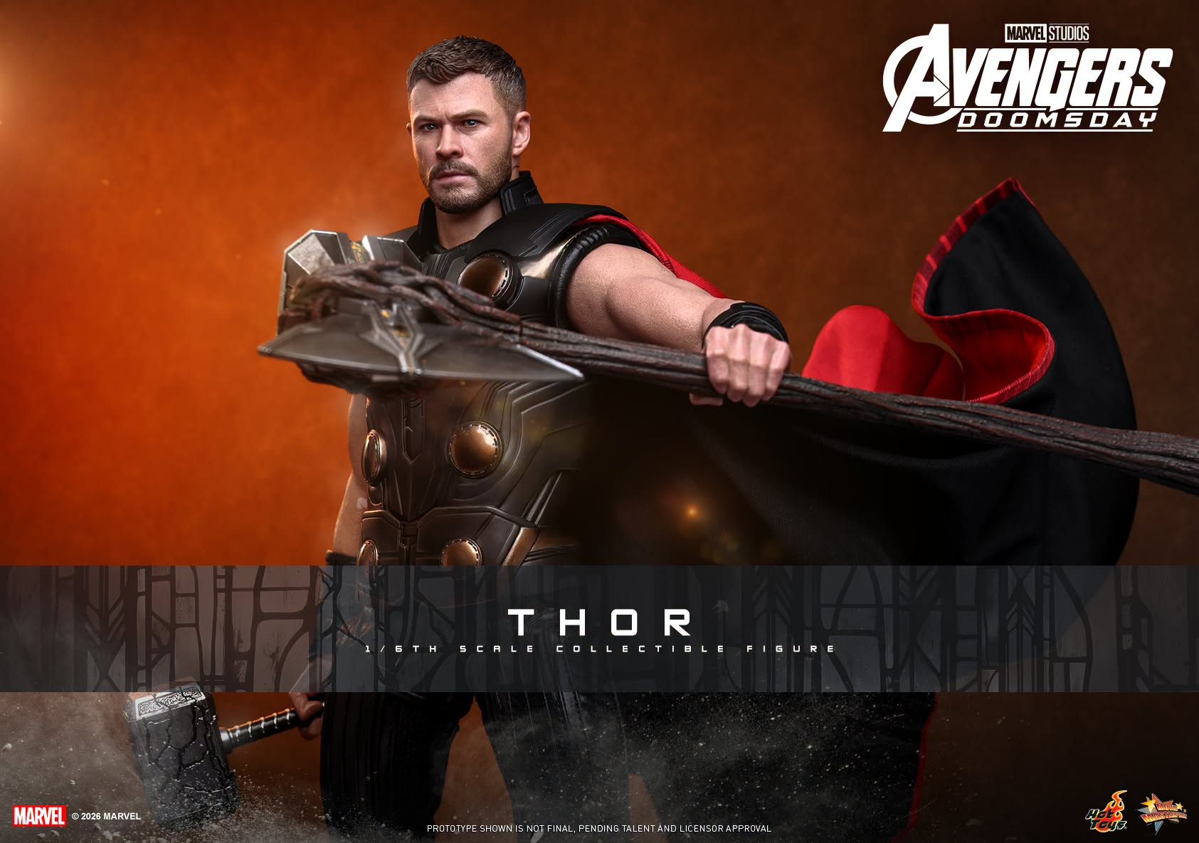 Avengers: Doomsday MMS918 Thor 1/6th Scale Collectible Figure Gallery Image 3