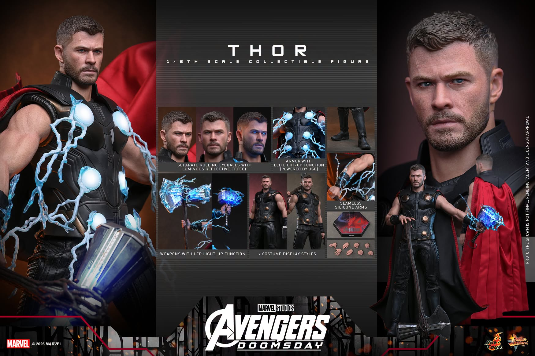 Avengers: Doomsday MMS918 Thor 1/6th Scale Collectible Figure Gallery Image 21
