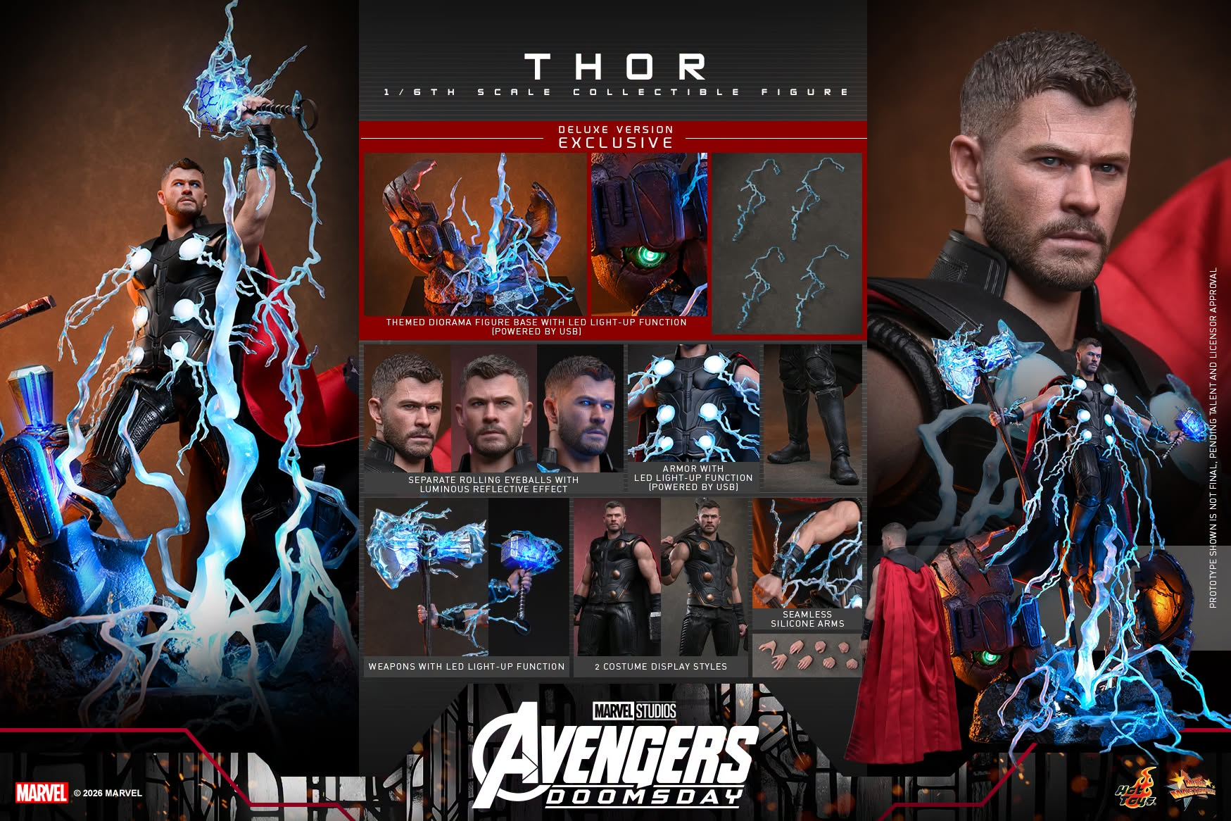 Avengers: Doomsday MMS919 Thor (Deluxe Ver.) 1/6th Scale Collectible Figure Gallery Image 31
