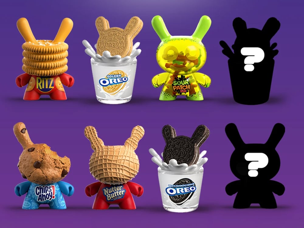 Snack Attack Dunny Box of 12 Random Vinyl Art Figures