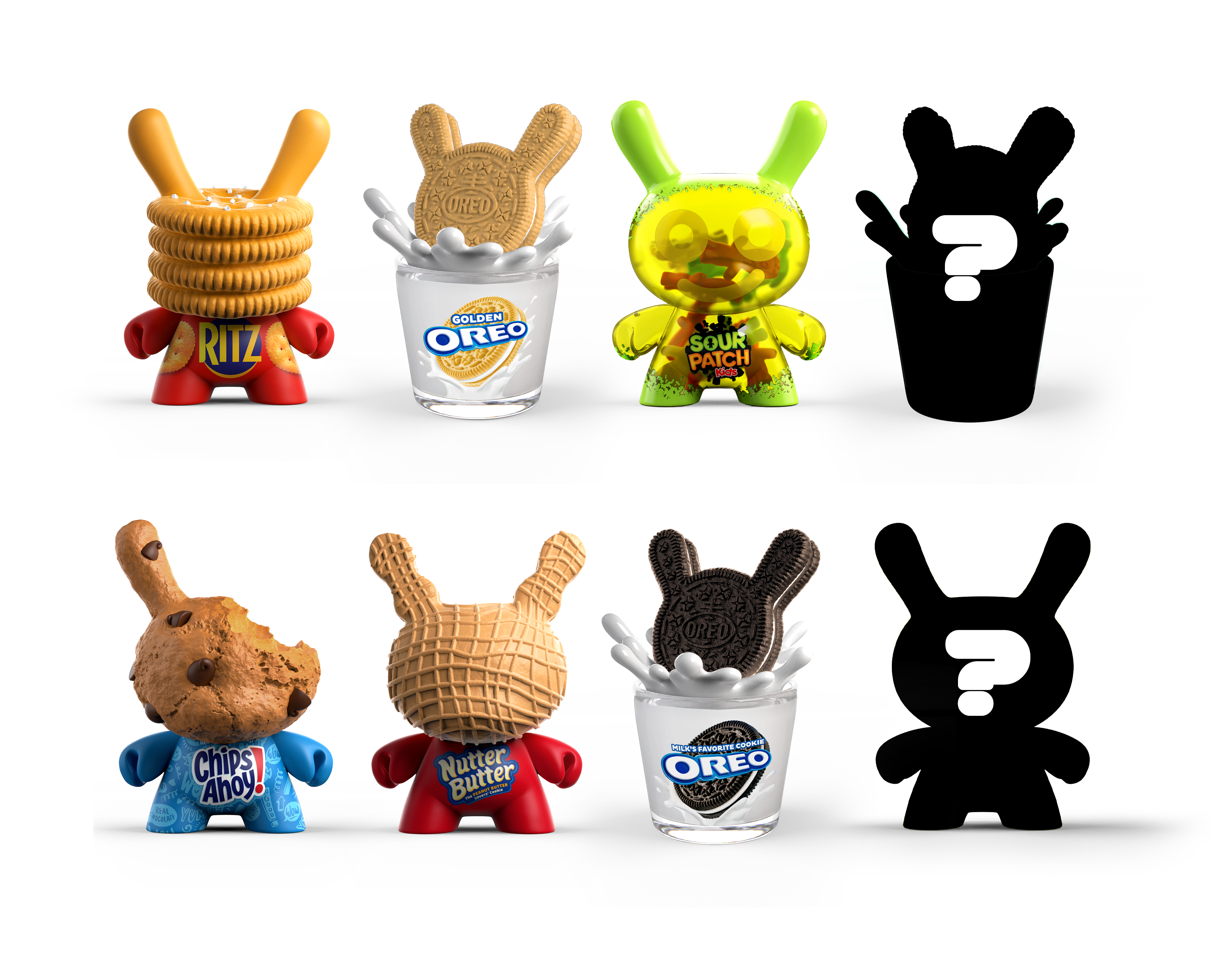 Snack Attack Dunny Box of 12 Random Vinyl Art Figures
