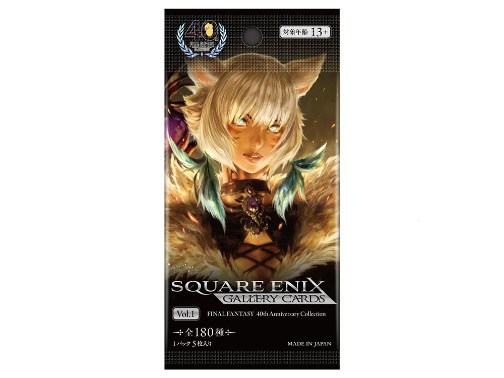 Square Enix Gallery Cards Vol. 01 Final Fantasy 40th Anniversary Collection Box of 10 Booster Packs Gallery Image 1