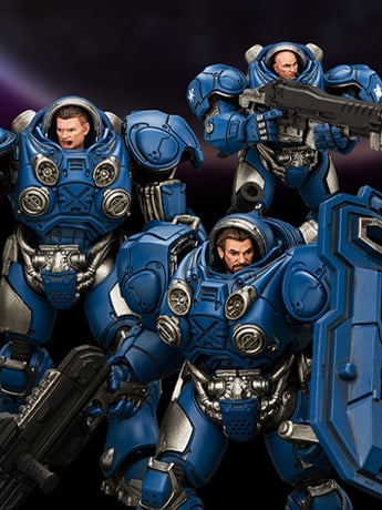 スポーツトイ・アクショントイ onedrop Terrarian StarCraft Terran Marine 1/25 Scale Action Figure Set