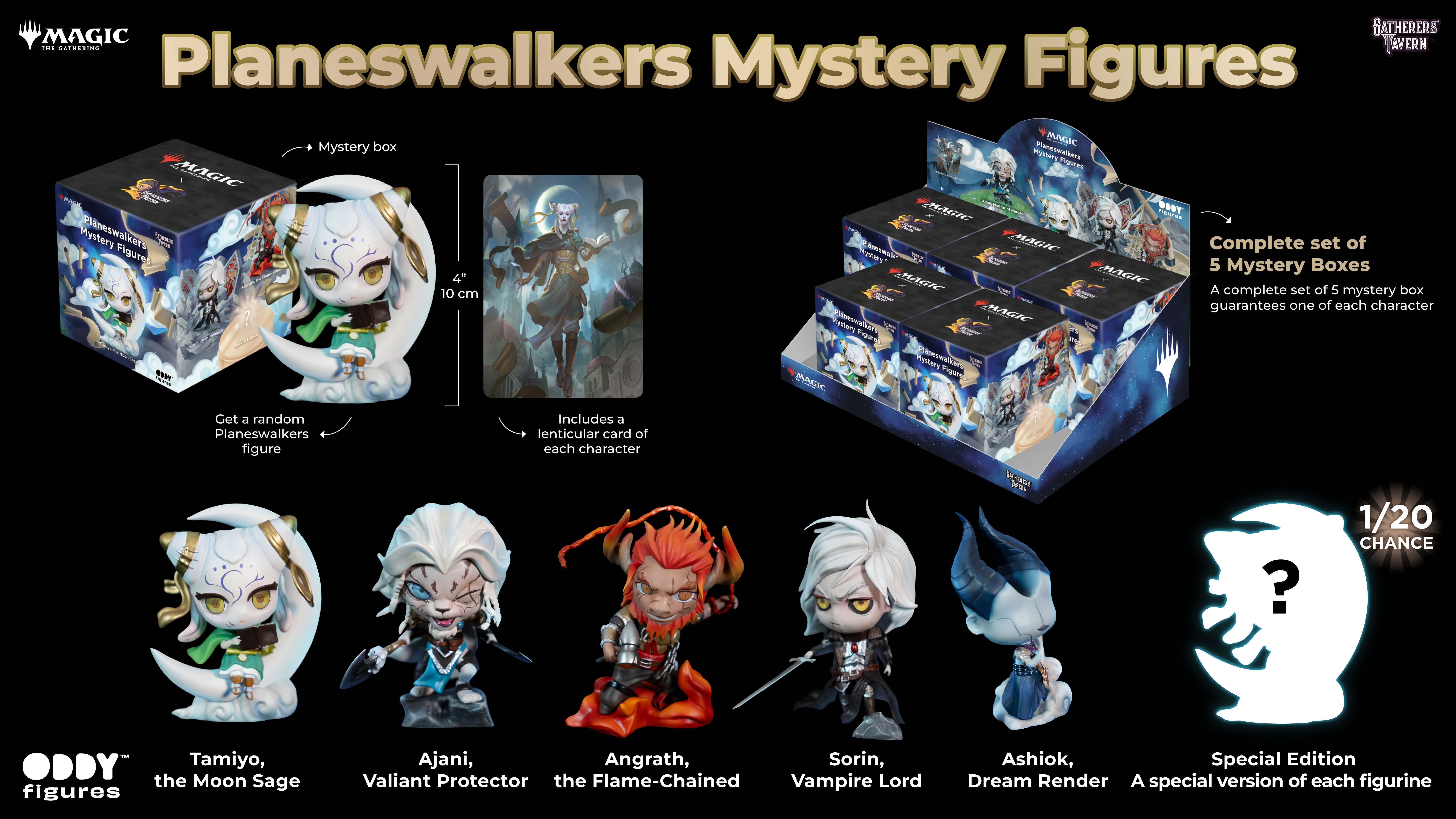 Magic: The Gathering Oddy Planeswalkers Box of 5 Figures