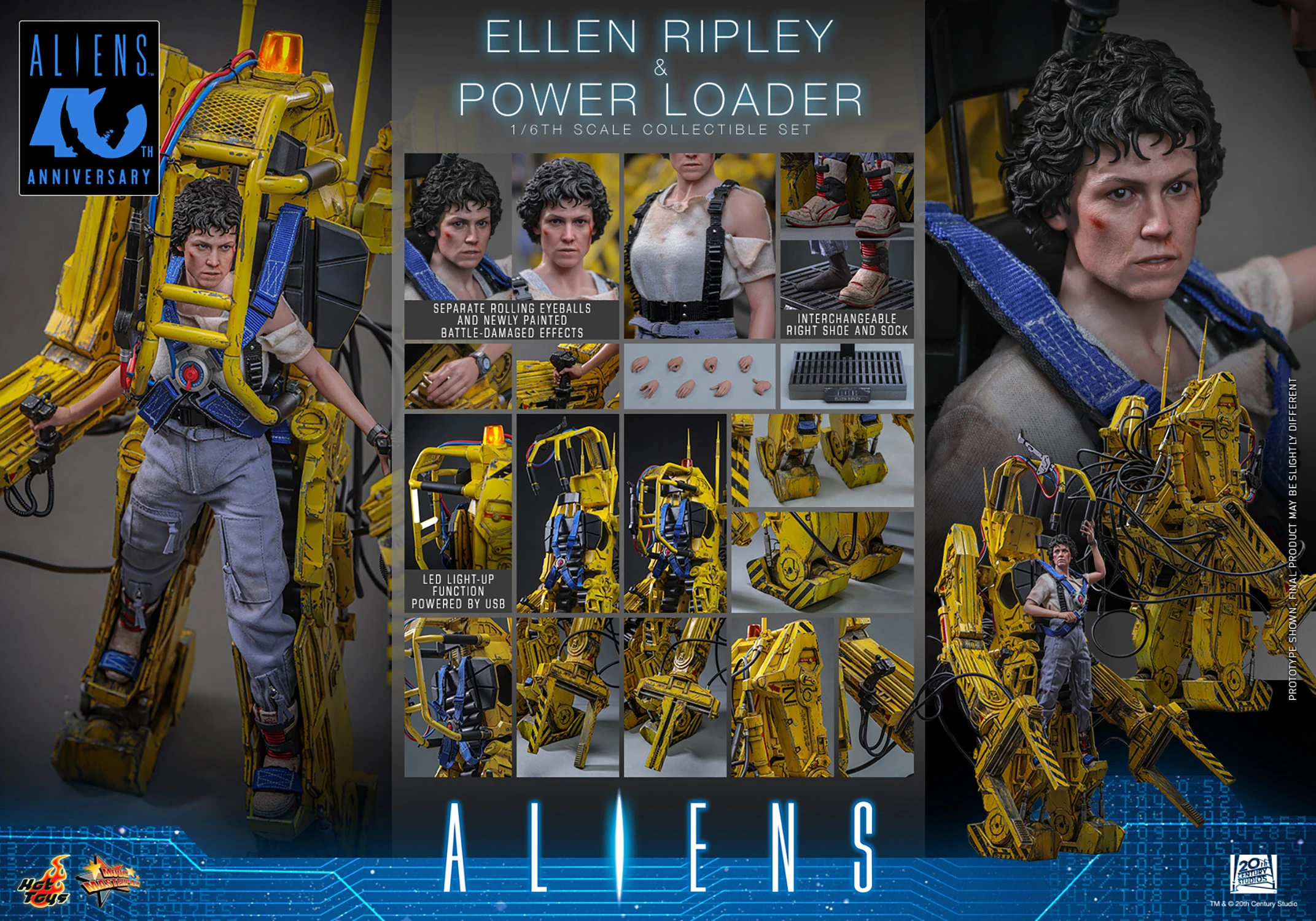 Aliens MMS923 Ellen Ripley & Power Loader 1/6th Scale Collectible Figure and Vehicle Accessory Gallery Image 26