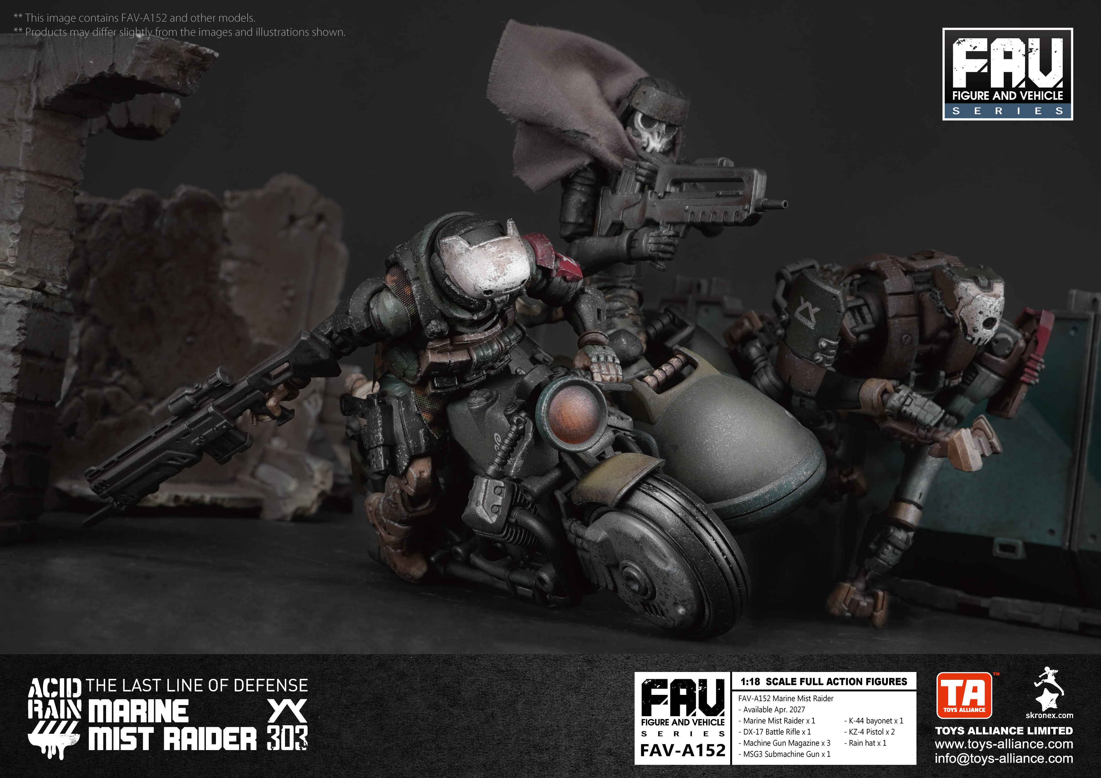 Acid Rain FAV-A152 Marine Mist Raider 1/18 Scale Action Figure