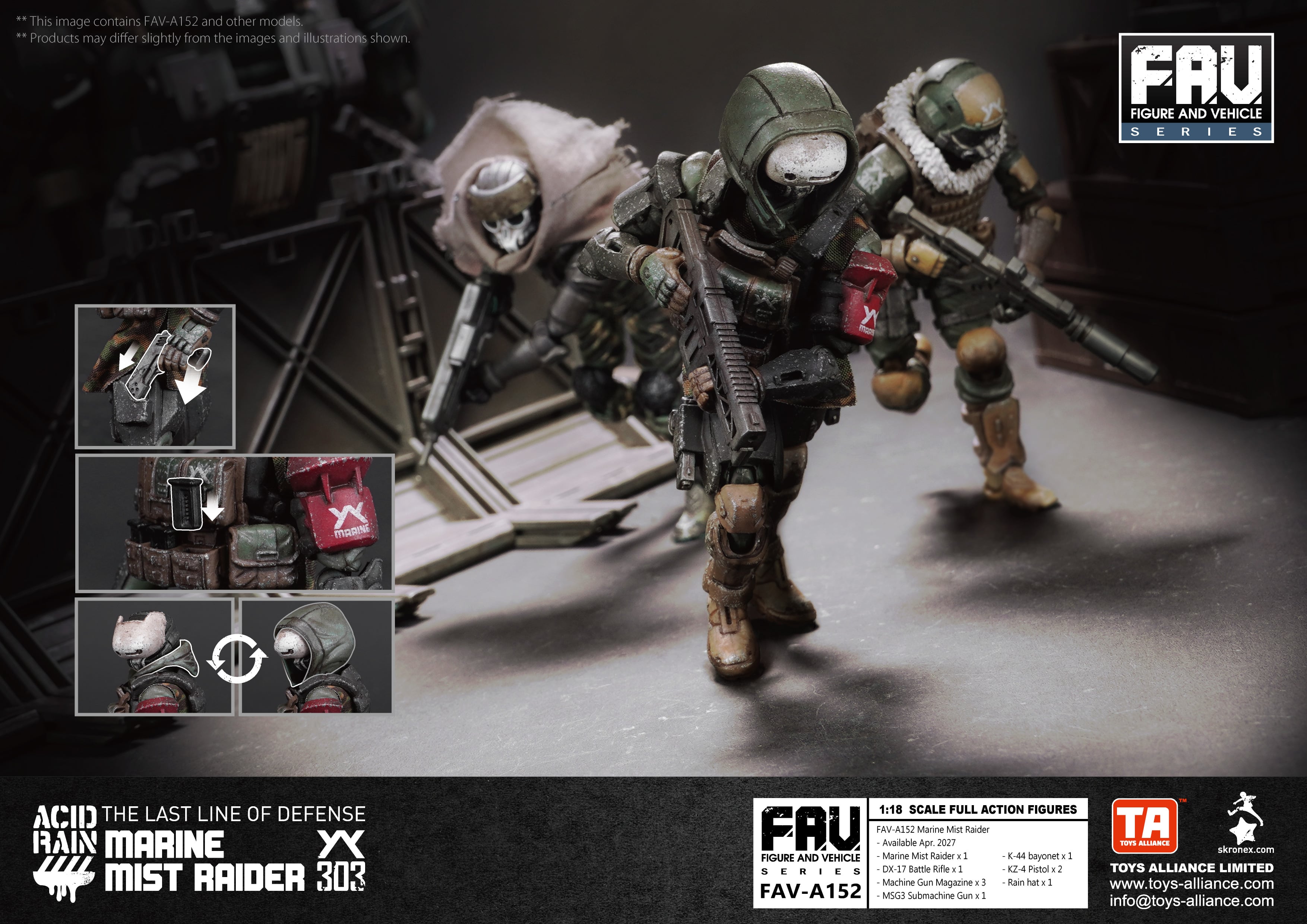 Acid Rain FAV-A152 Marine Mist Raider 1/18 Scale Action Figure