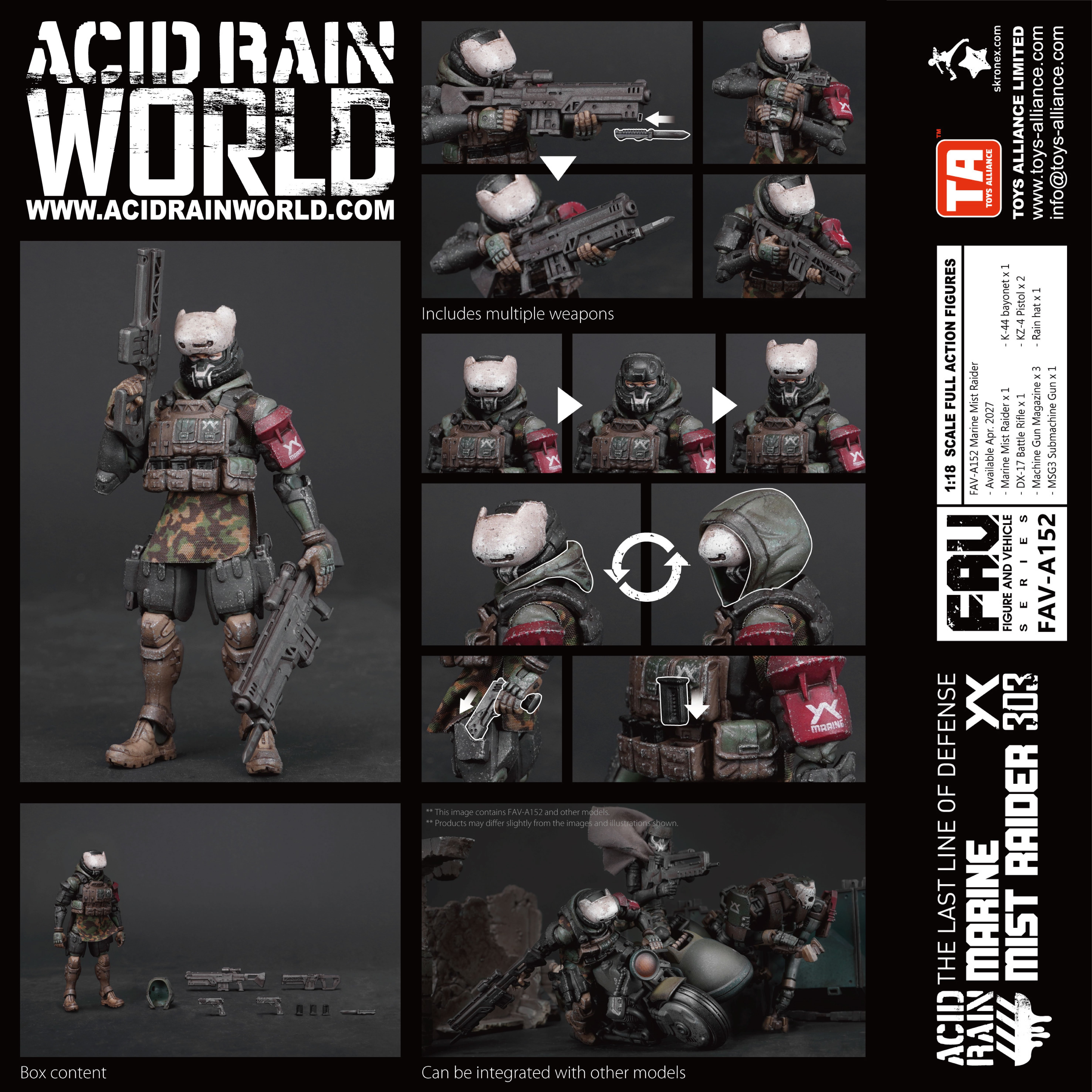 Acid Rain FAV-A152 Marine Mist Raider 1/18 Scale Action Figure