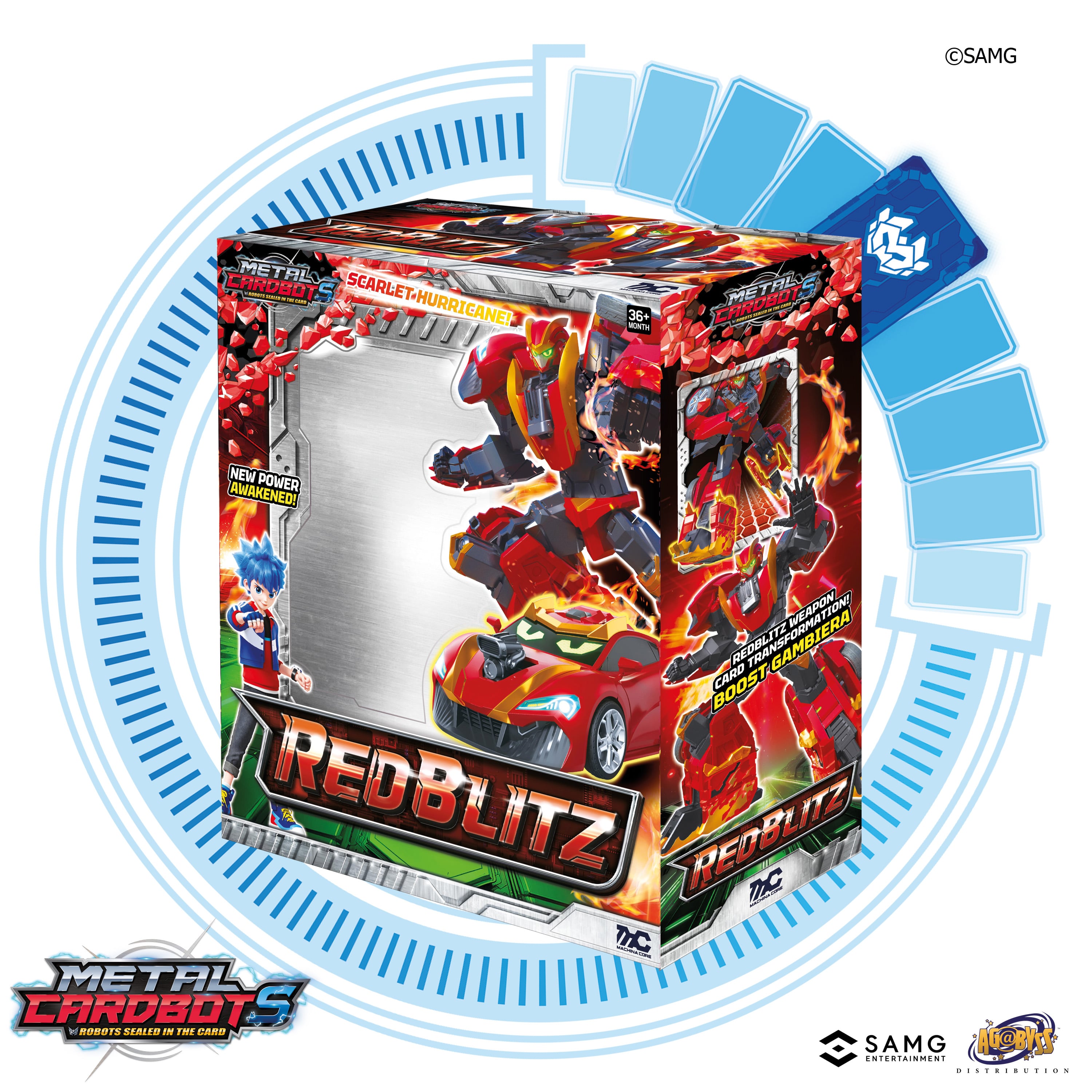 Metal Cardbot Red Blitz Action Figure