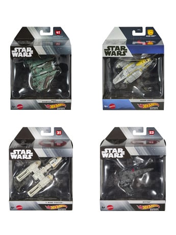 Star Wars Hot Wheels Starships Select Mix 2 Set of 4 Starships