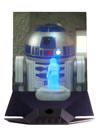Star Wars 3D Hologram - R2-D2 With Princess Leia & Display Unit