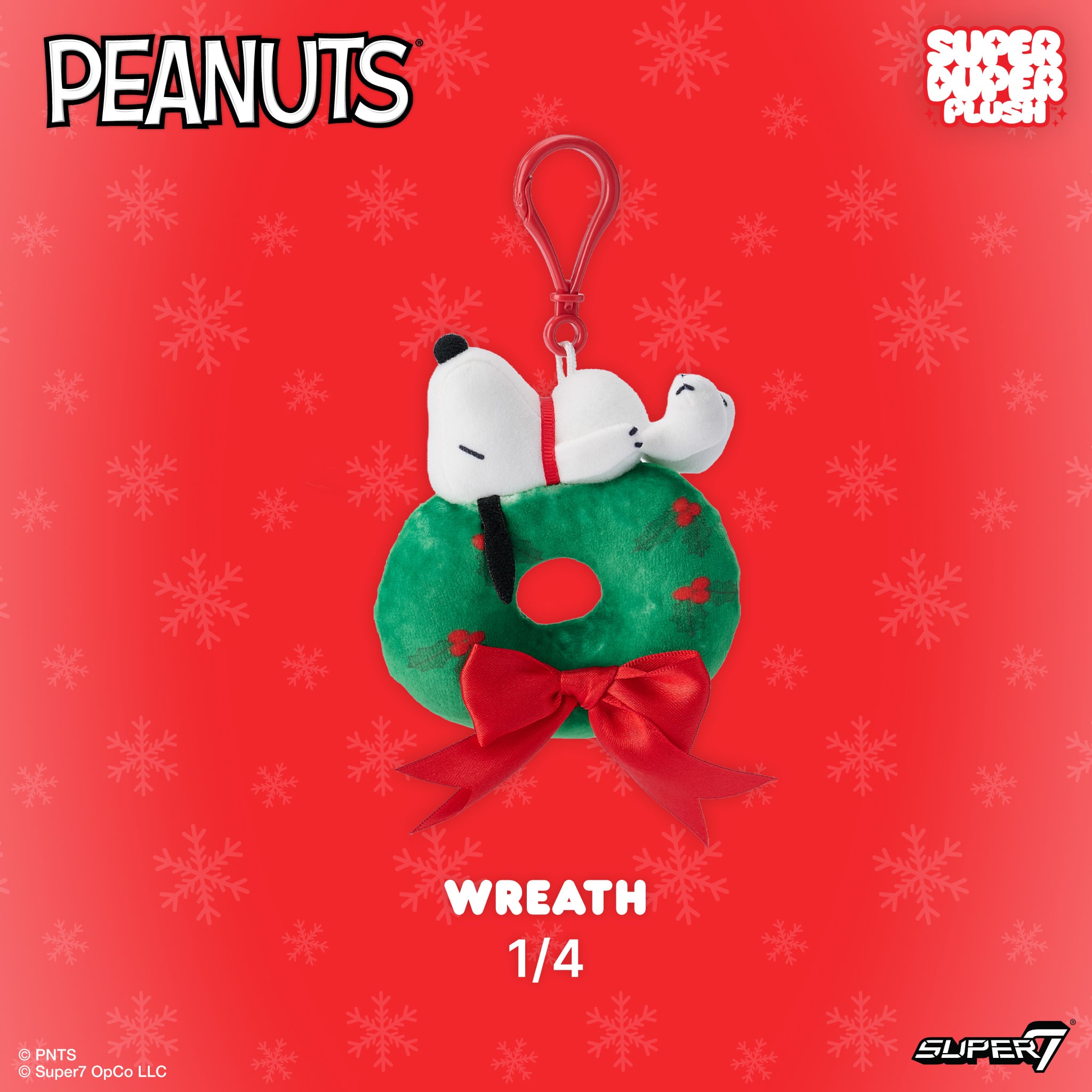 Peanuts Super Duper Plush Peanuts Holiday Random Plush Keychain