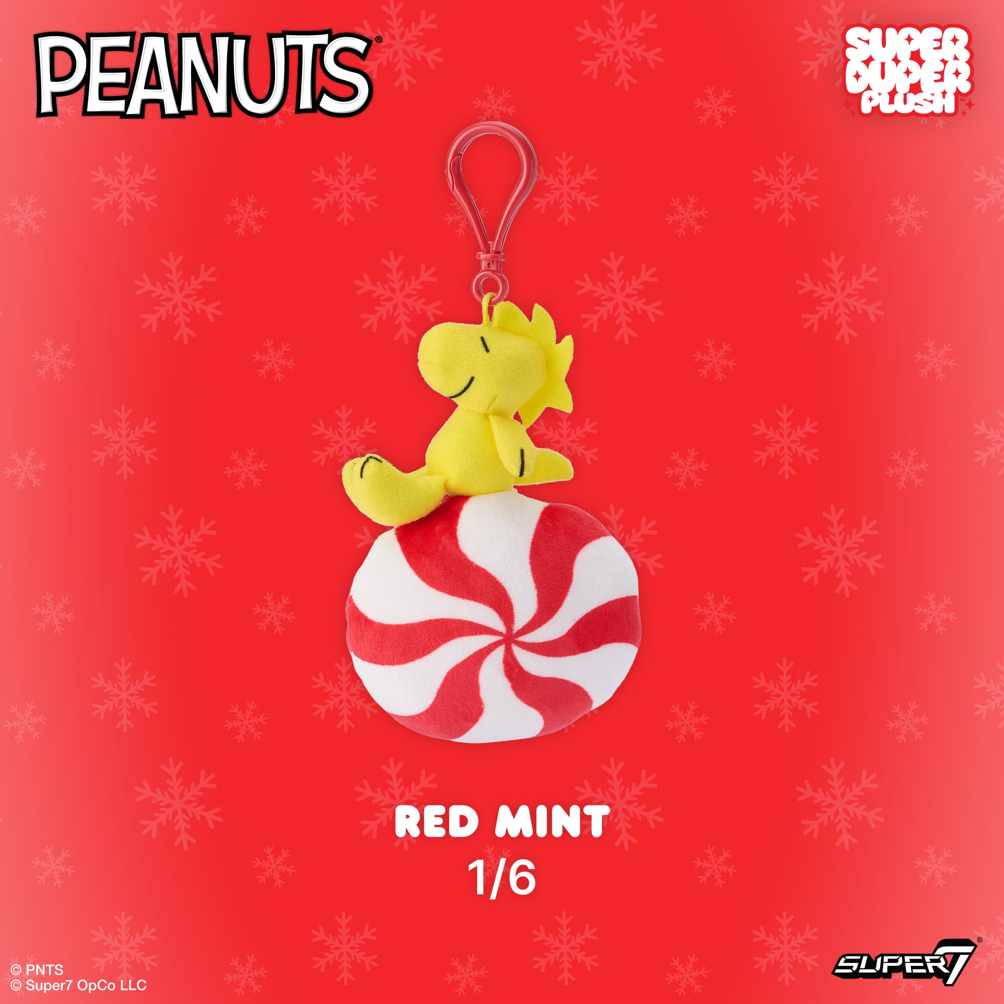 Peanuts Super Duper Plush Peanuts Holiday Random Plush Keychain