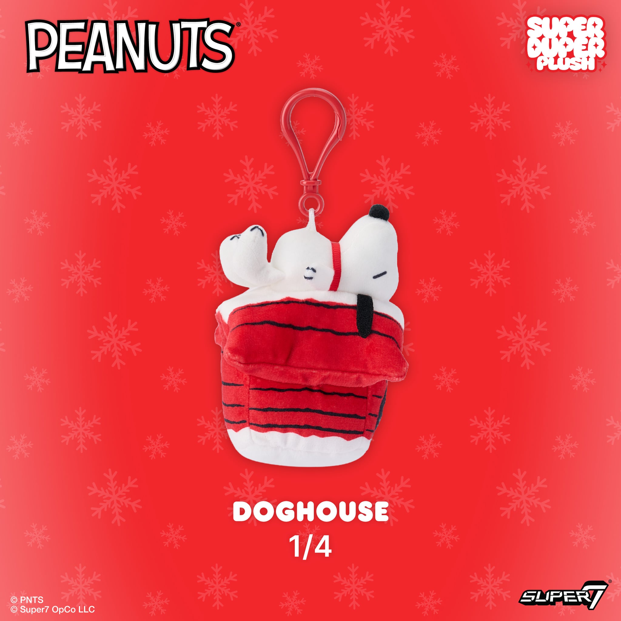 Peanuts Super Duper Plush Peanuts Holiday Random Plush Keychain