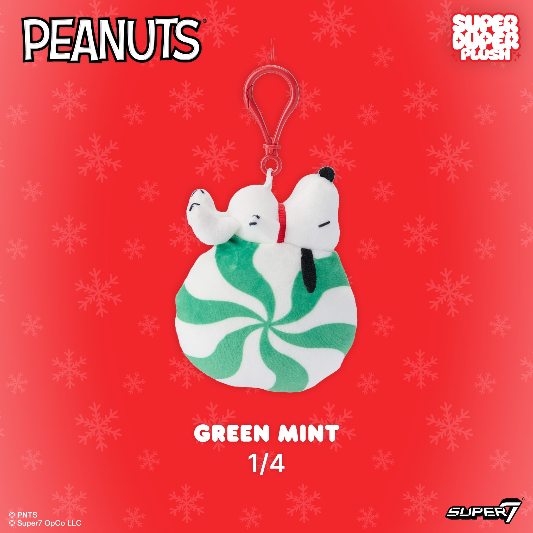 Peanuts Super Duper Plush Peanuts Holiday Random Plush Keychain