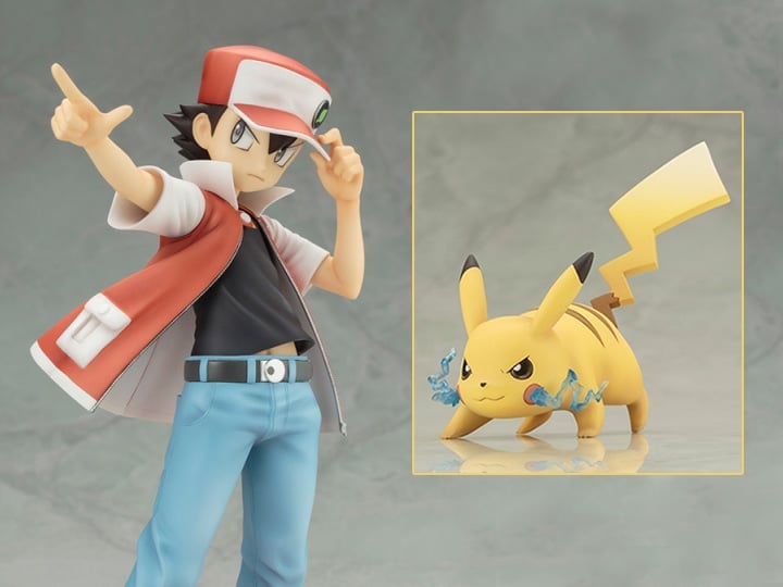 Pokemon ArtFX J Red With Pikachu Figure Gallery Image 1