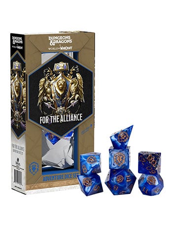 Dungeons & Dragons x World of Warcraft For the Alliance Adventure Dice Set