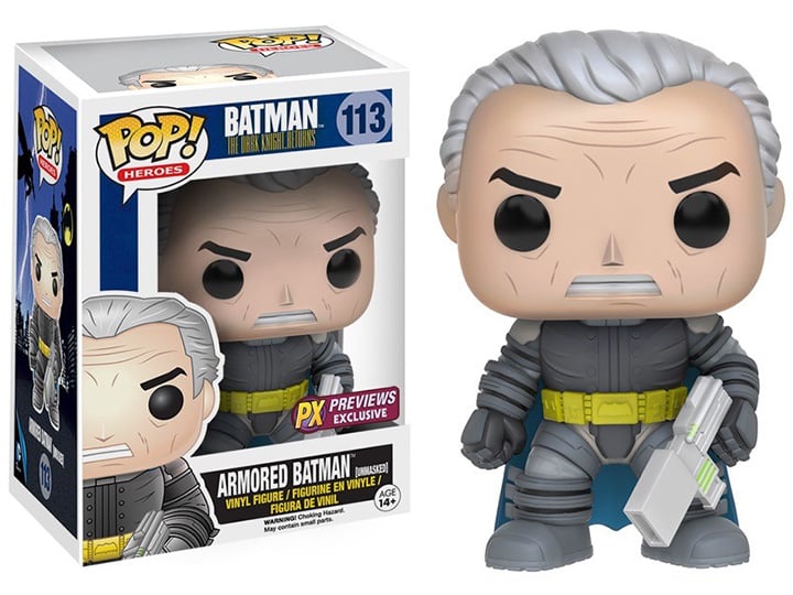 Pop! DC Heroes: The Dark Knight Returns - Unmasked Armored Batman PX Previews Exclusive Gallery Image 1