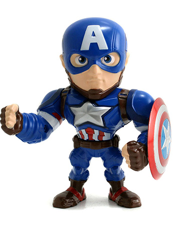 Captain America: Civil War Metals Die Cast 4" Captain America Figure Gallery Image 2