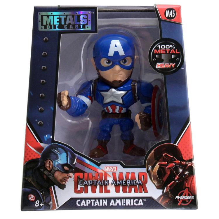 Captain America: Civil War Metals Die Cast 4" Captain America Figure Gallery Image 4