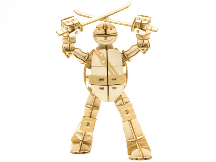 Teenage Mutant Ninja Turtles Leonardo 3D Wood Model Kit Gallery Image 1
