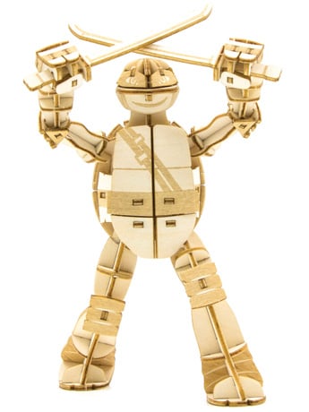 Teenage Mutant Ninja Turtles Leonardo 3D Wood Model Kit Gallery Image 2