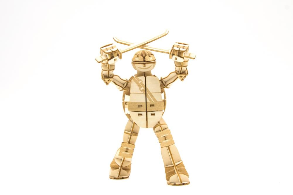 Teenage Mutant Ninja Turtles Leonardo 3D Wood Model Kit Gallery Image 4