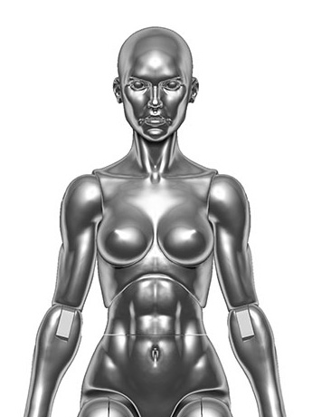 Vitruvian H.A.C.K.S. Female Figure Blank (Chrome) Gallery Image 2