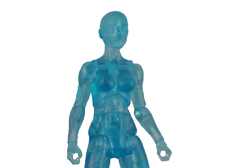 Vitruvian H.A.C.K.S. Female Figure Blank (Bio Blue) Gallery Image 1