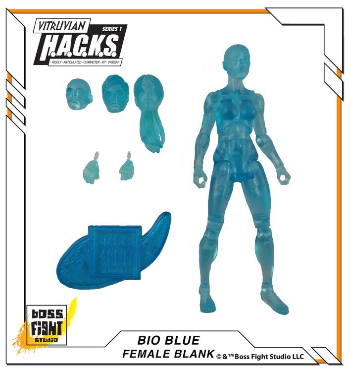 Vitruvian H.A.C.K.S. Female Figure Blank (Bio Blue) Gallery Image 2
