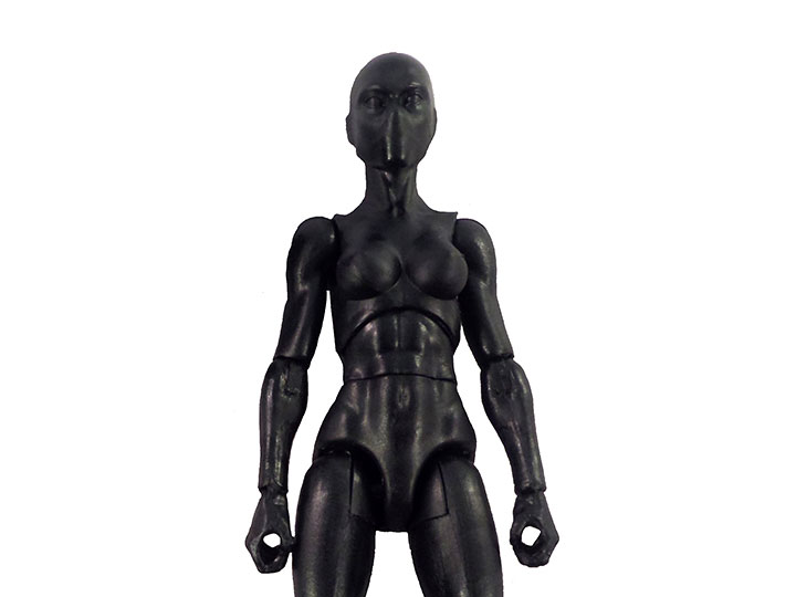 Vitruvian H.A.C.K.S. Female Figure Blank (Black) Gallery Image 1