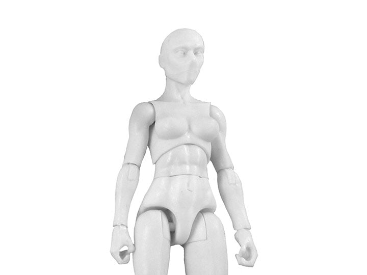 Vitruvian H.A.C.K.S. Female Figure Blank (Cloud White) Gallery Image 1