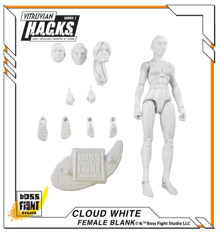Vitruvian H.A.C.K.S. Female Figure Blank (Cloud White) Gallery Image 2