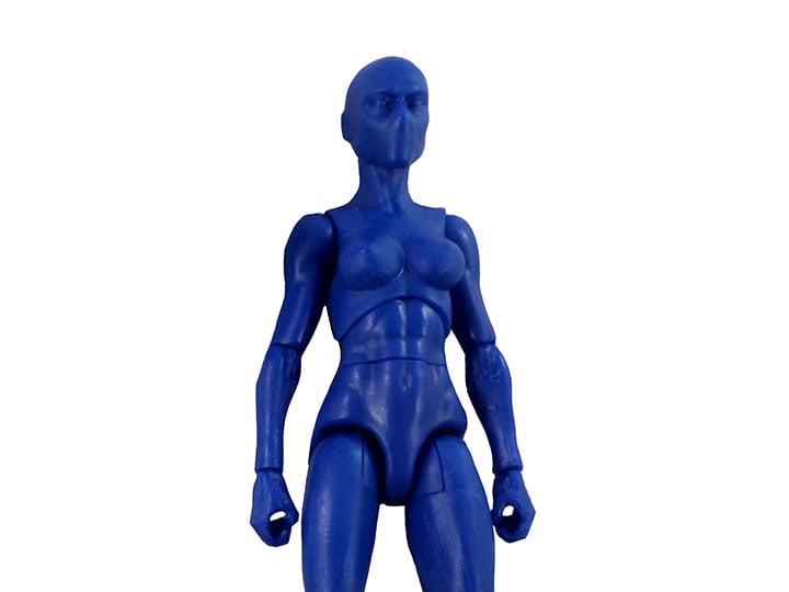 Vitruvian H.A.C.K.S. Female Figure Blank (Hero Blue) Gallery Image 1