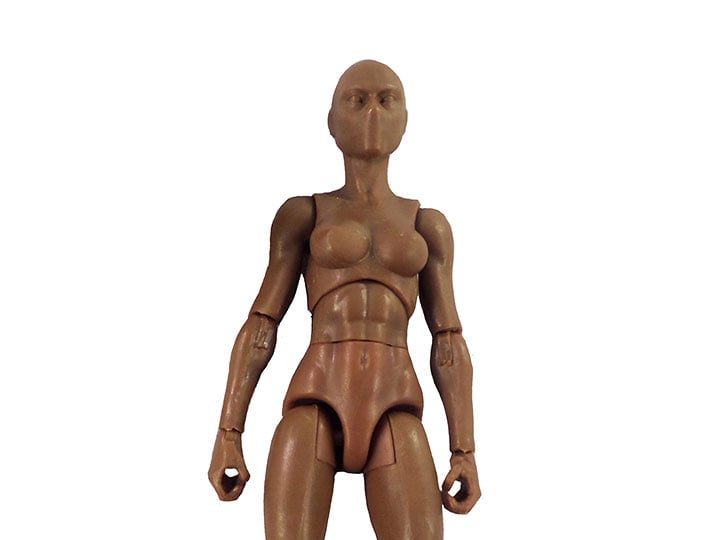 Vitruvian H.A.C.K.S. Female Figure Blank (Walnut Brown) Gallery Image 1