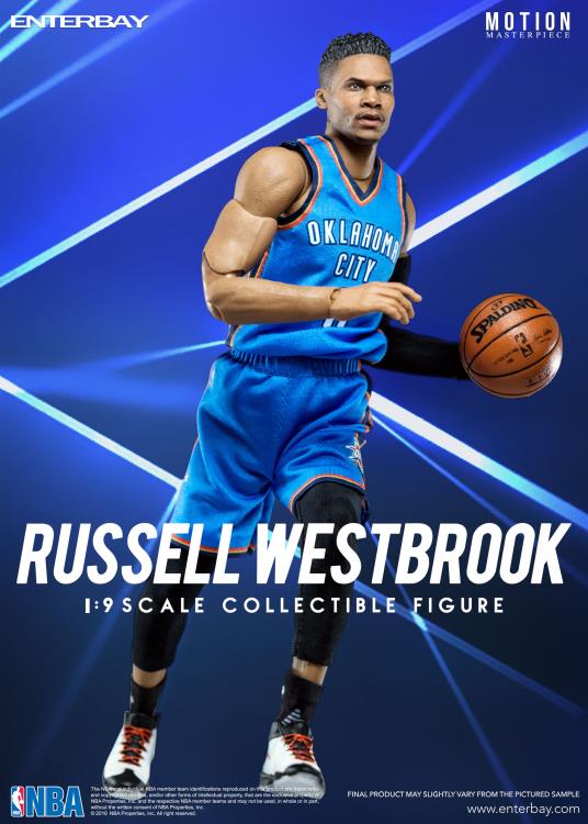 f*4様 ENTERBAY Russell Westbrook フィギュア　最終 NBA Motion Masterpiece Russell Westbrook 1/9 Scale Figure