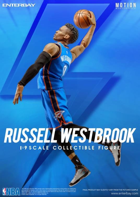 ENTERBAY Russell Westbrook フィギュア NBA Motion Masterpiece Russell Westbrook 1/9 Scale Figure