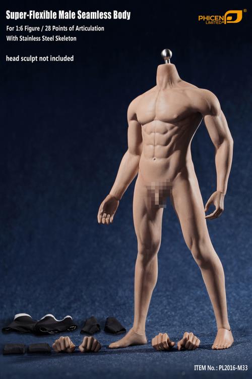 Super-Flexible Male Seamless 1/6 Scale Suntan Muscular Body (M33) Gallery Image 9