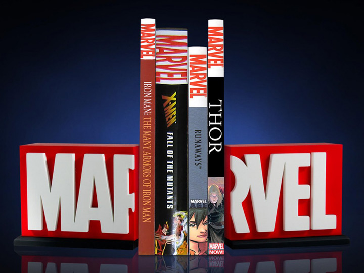 Marvel Logo Bookends Gallery Image 1