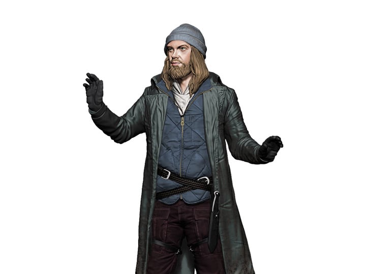 The Walking Dead TV Series Color Tops Collector Edition Blue Wave #17 Paul "Jesus" Rovia Gallery Image 1