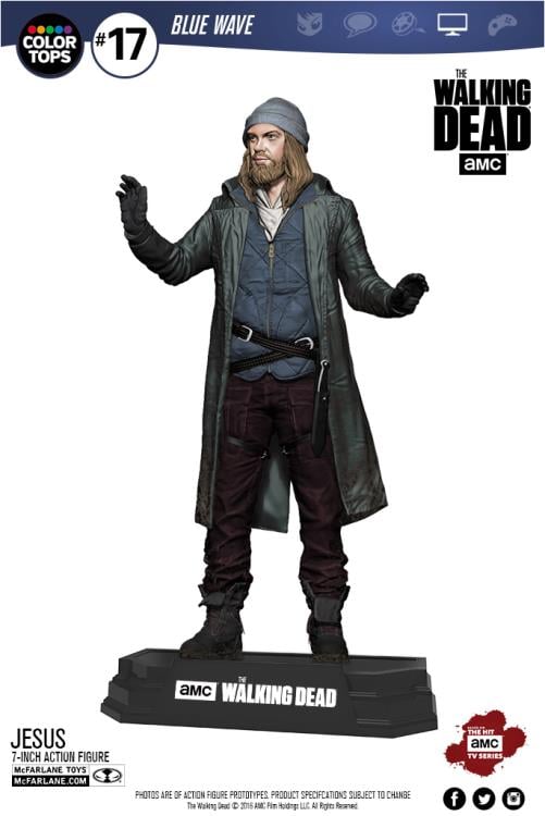 The Walking Dead TV Series Color Tops Collector Edition Blue Wave #17 Paul "Jesus" Rovia Gallery Image 2