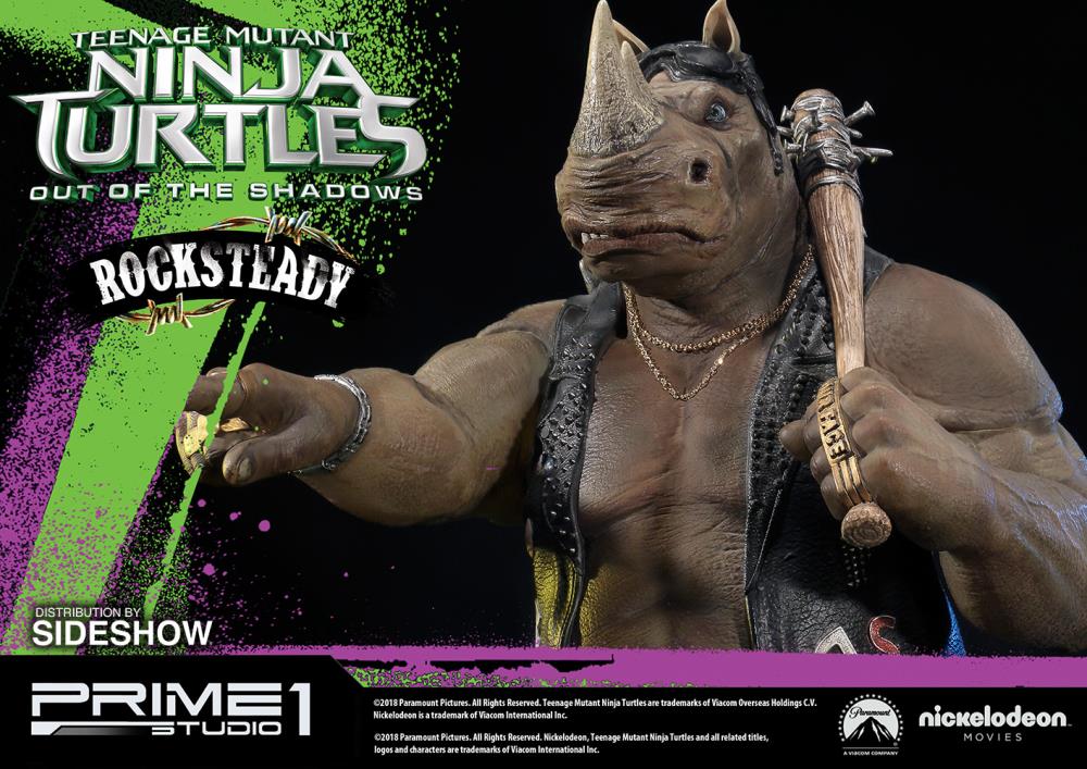 Teenage Mutant Ninja Turtles: Out of the Shadows Premium Masterline Rocksteady Statue Gallery Image 6